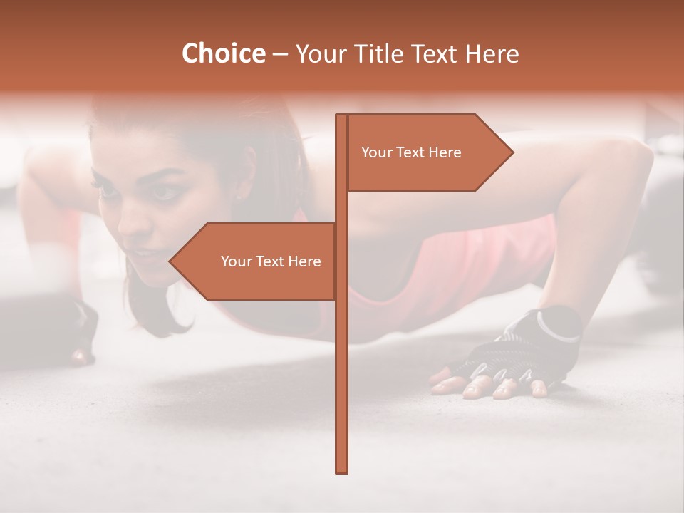 Brunette Sportswear Health PowerPoint Template