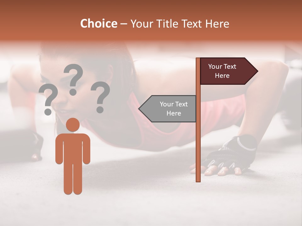 Brunette Sportswear Health PowerPoint Template