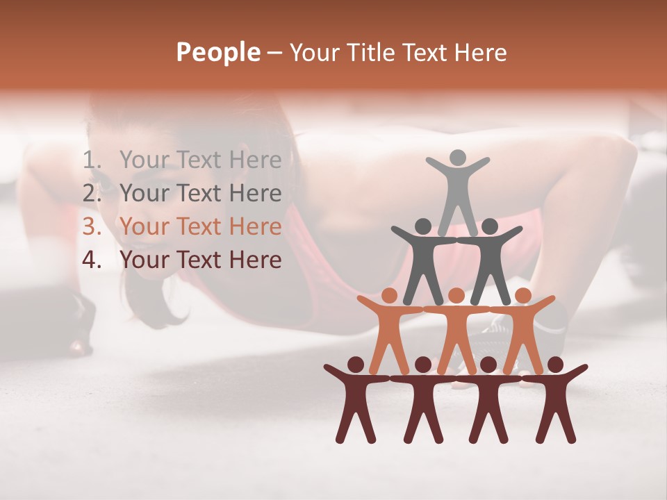 Brunette Sportswear Health PowerPoint Template