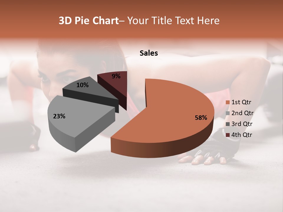 Brunette Sportswear Health PowerPoint Template