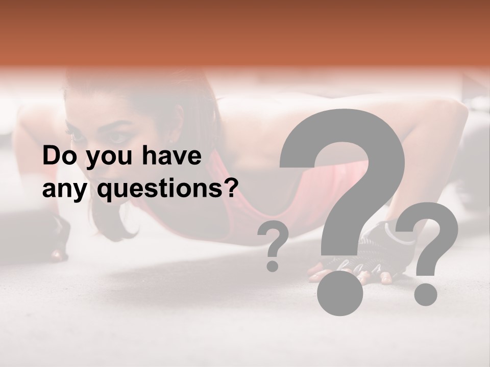 Brunette Sportswear Health PowerPoint Template