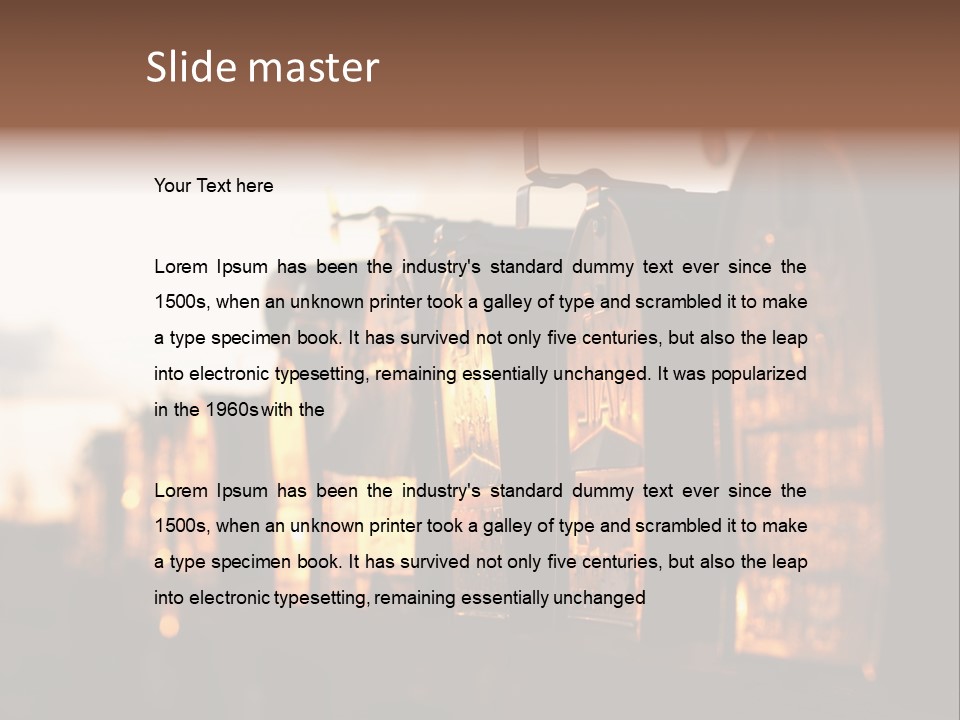 Wall Horizontal Black PowerPoint Template