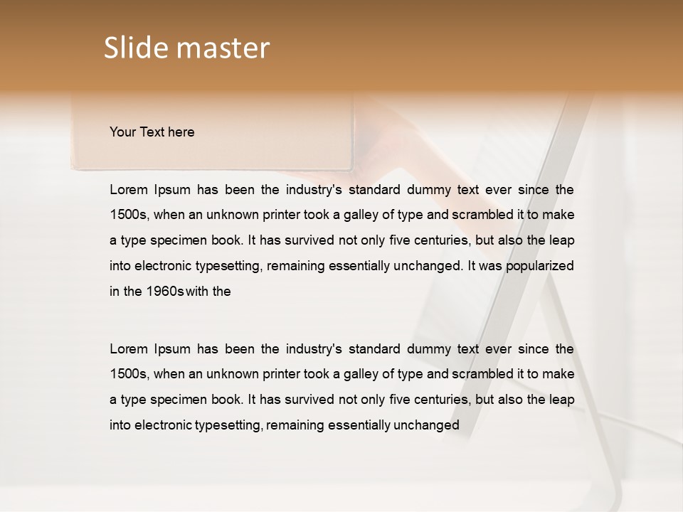 Holding Ebusiness Closeup PowerPoint Template