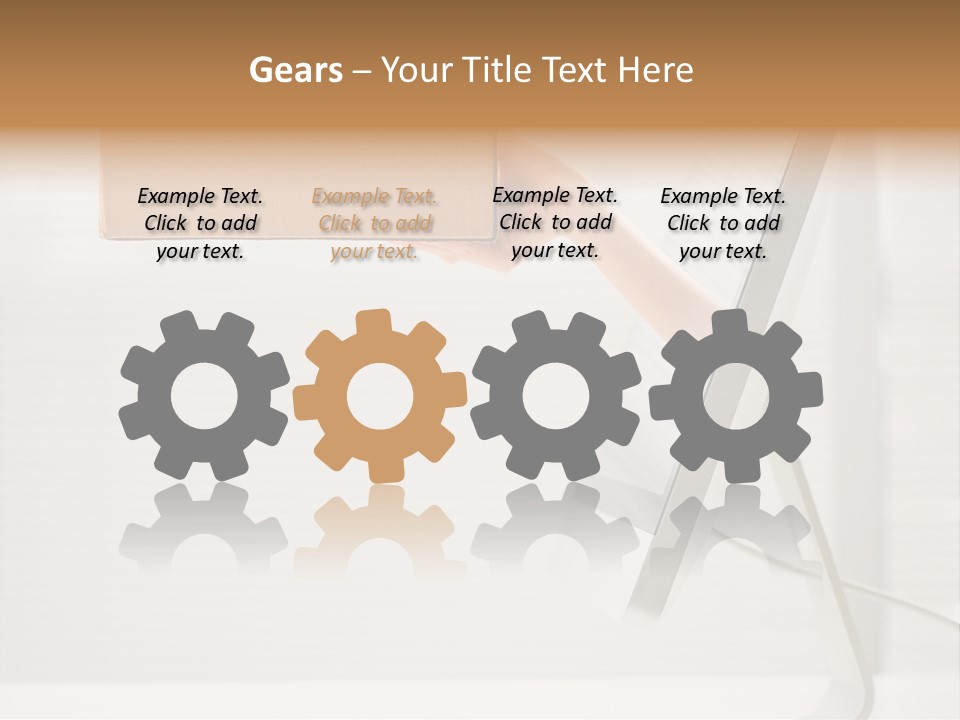 Holding Ebusiness Closeup PowerPoint Template