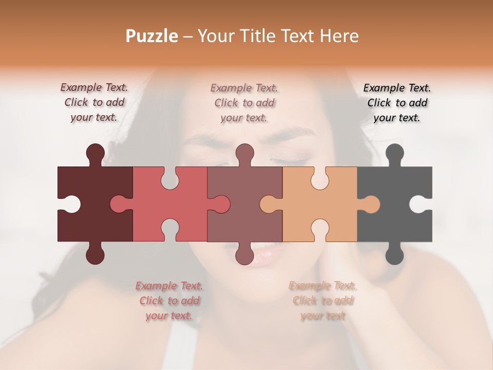Home Neck Brunette PowerPoint Template
