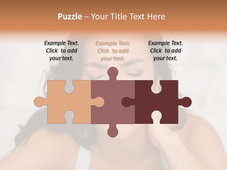 Home Neck Brunette PowerPoint Template