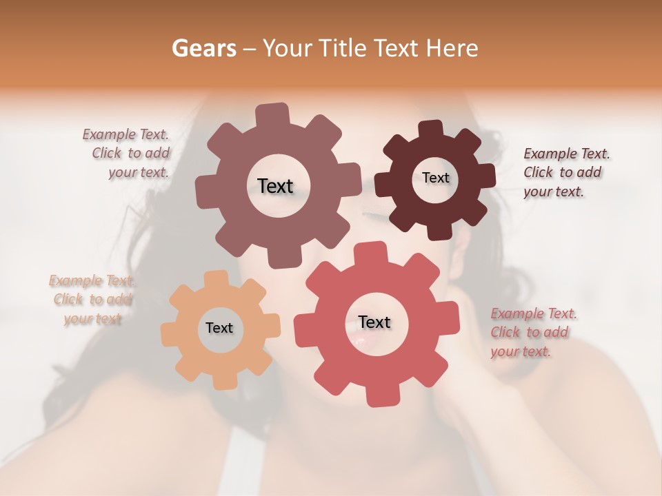 Home Neck Brunette PowerPoint Template