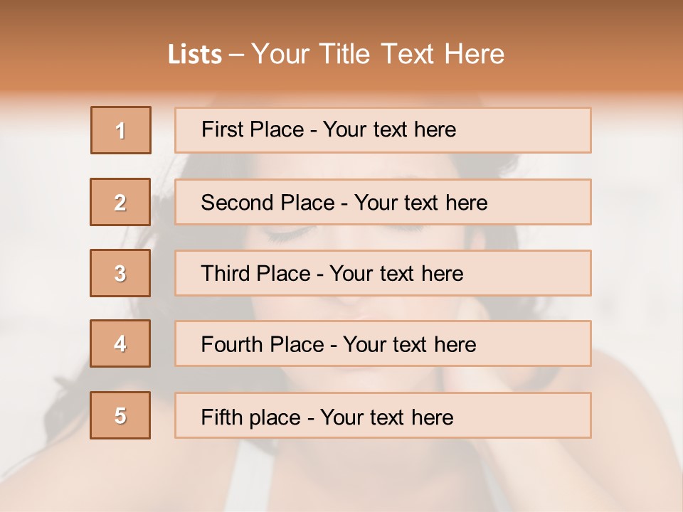 Home Neck Brunette PowerPoint Template