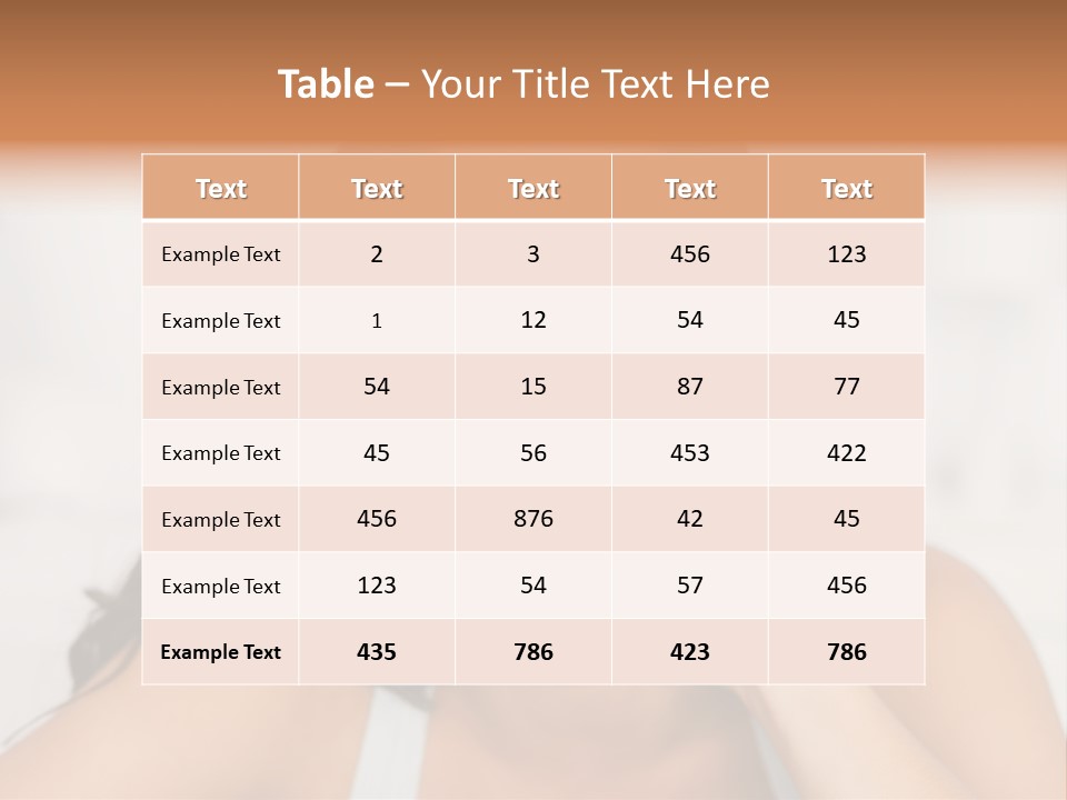 Home Neck Brunette PowerPoint Template