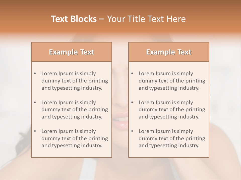 Home Neck Brunette PowerPoint Template