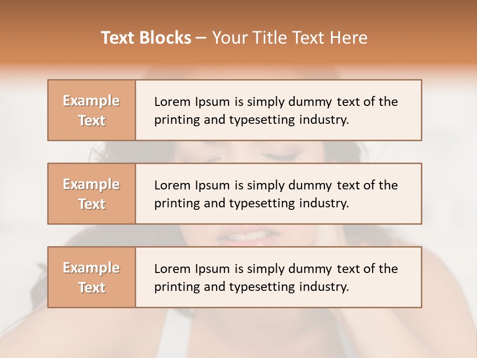 Home Neck Brunette PowerPoint Template