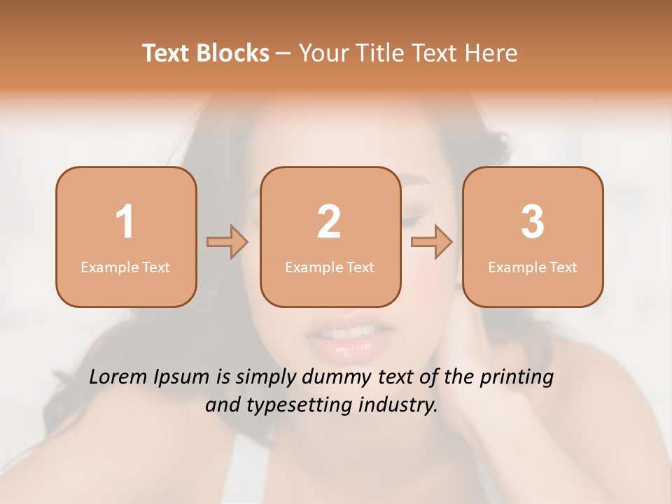 Home Neck Brunette PowerPoint Template