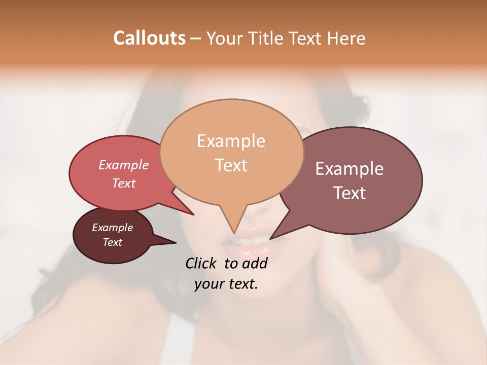 Home Neck Brunette PowerPoint Template