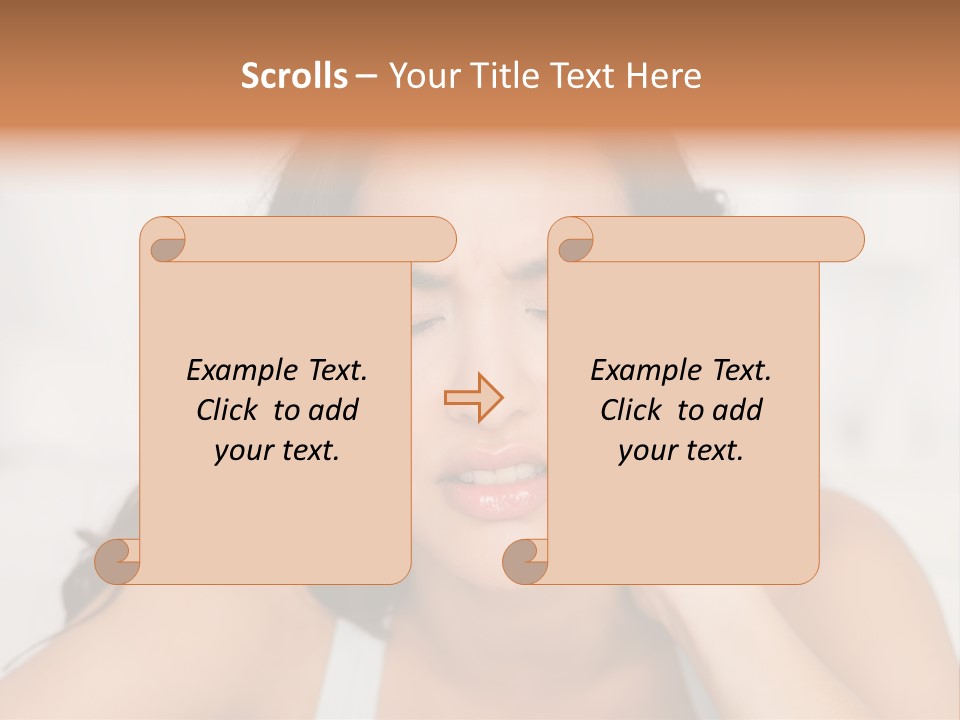 Home Neck Brunette PowerPoint Template