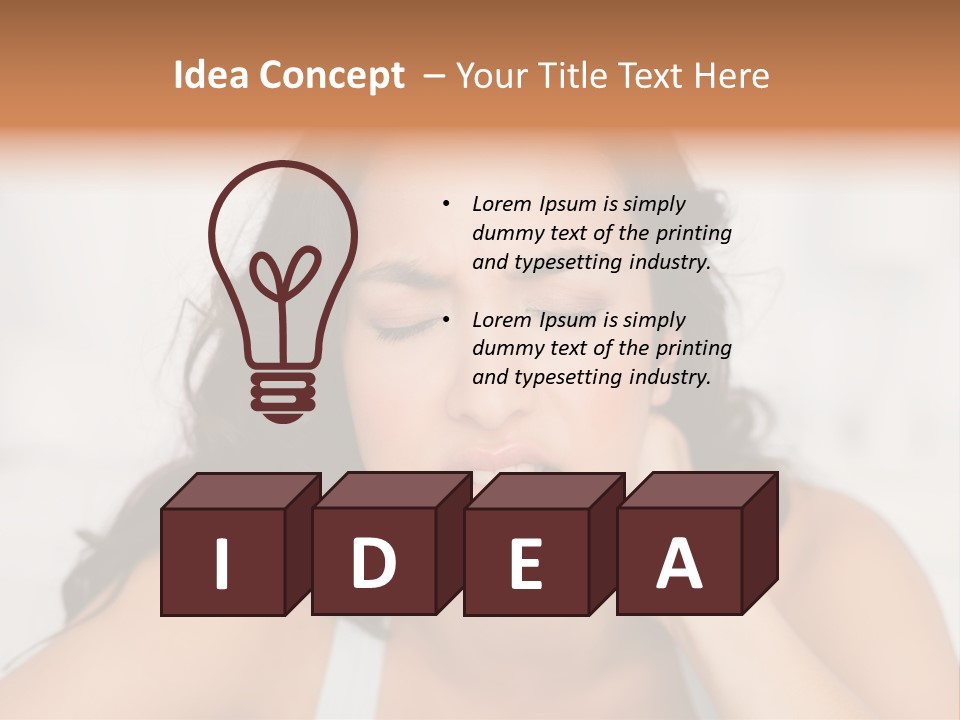 Home Neck Brunette PowerPoint Template