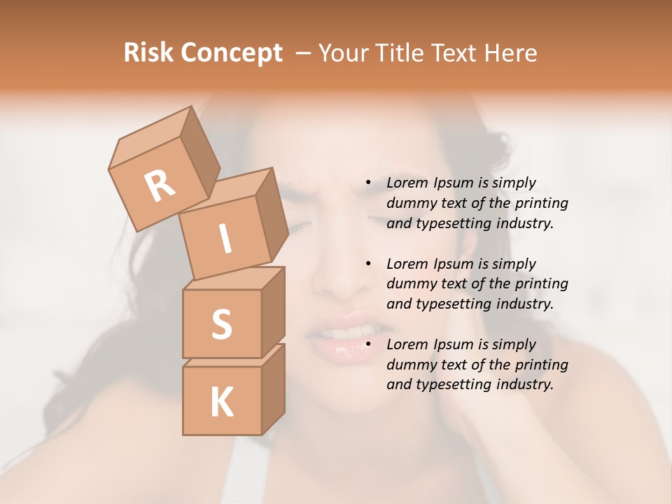 Home Neck Brunette PowerPoint Template