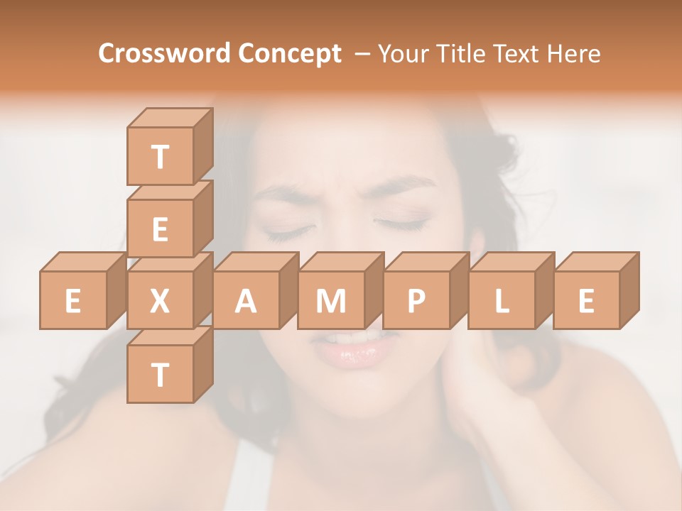 Home Neck Brunette PowerPoint Template