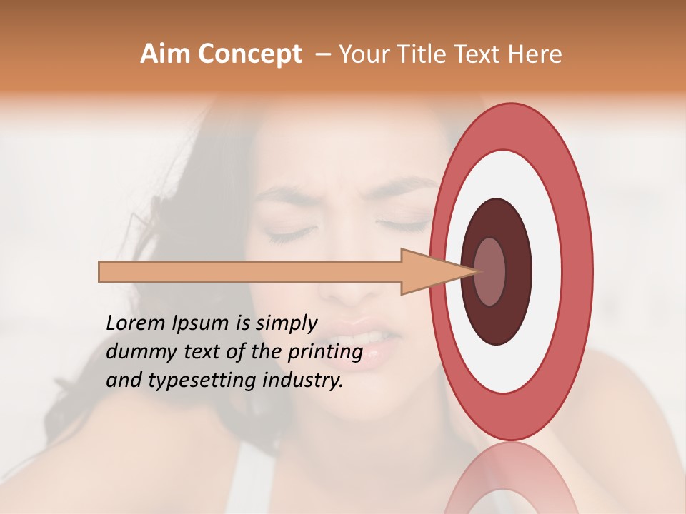 Home Neck Brunette PowerPoint Template