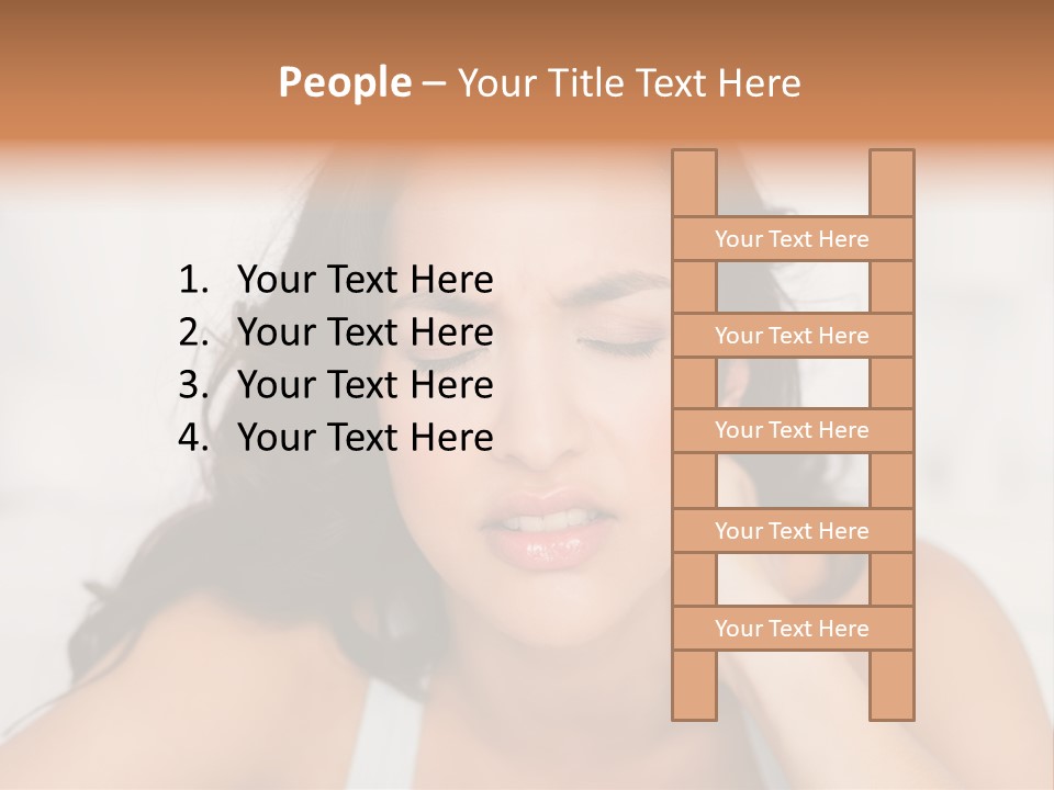Home Neck Brunette PowerPoint Template