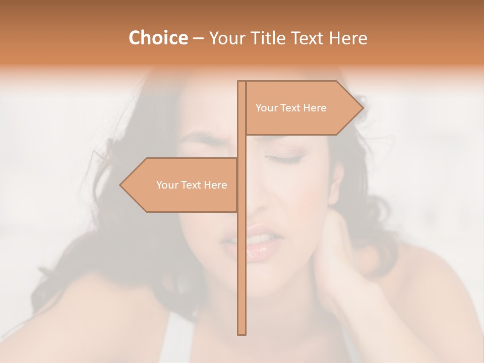 Home Neck Brunette PowerPoint Template