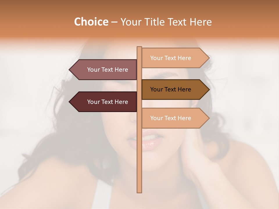 Home Neck Brunette PowerPoint Template