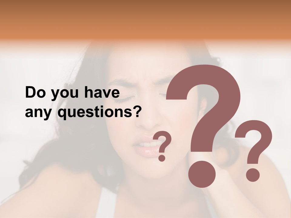 Home Neck Brunette PowerPoint Template