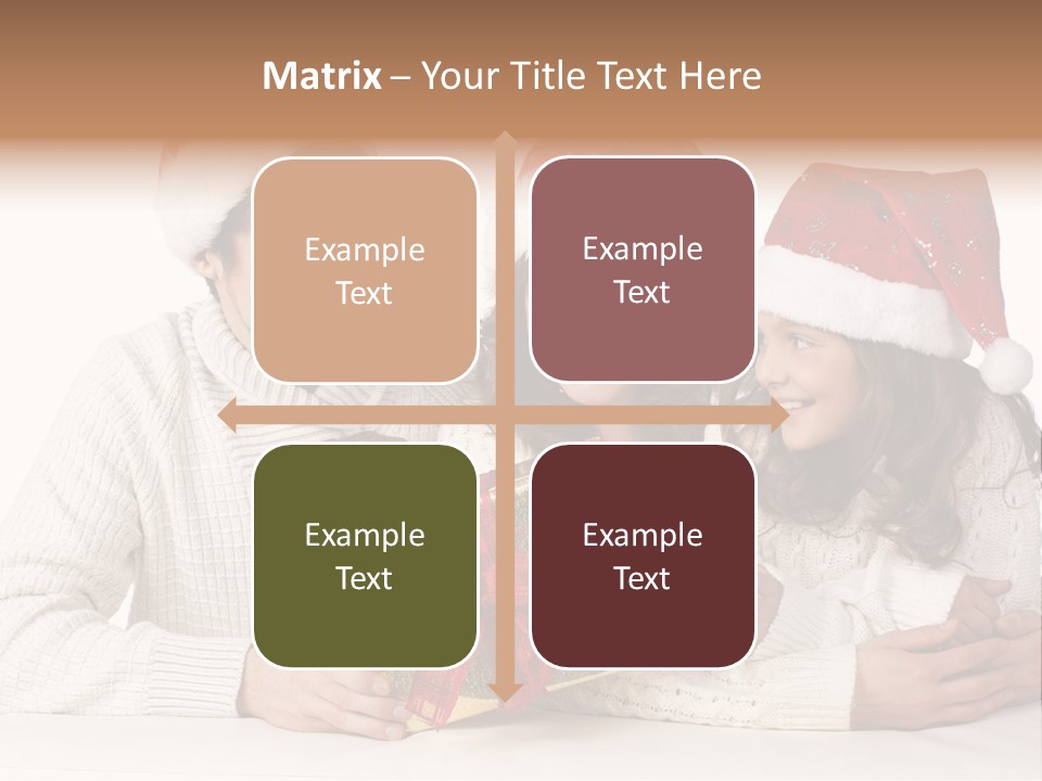 A Man And A Woman Are Holding A Present PowerPoint Template