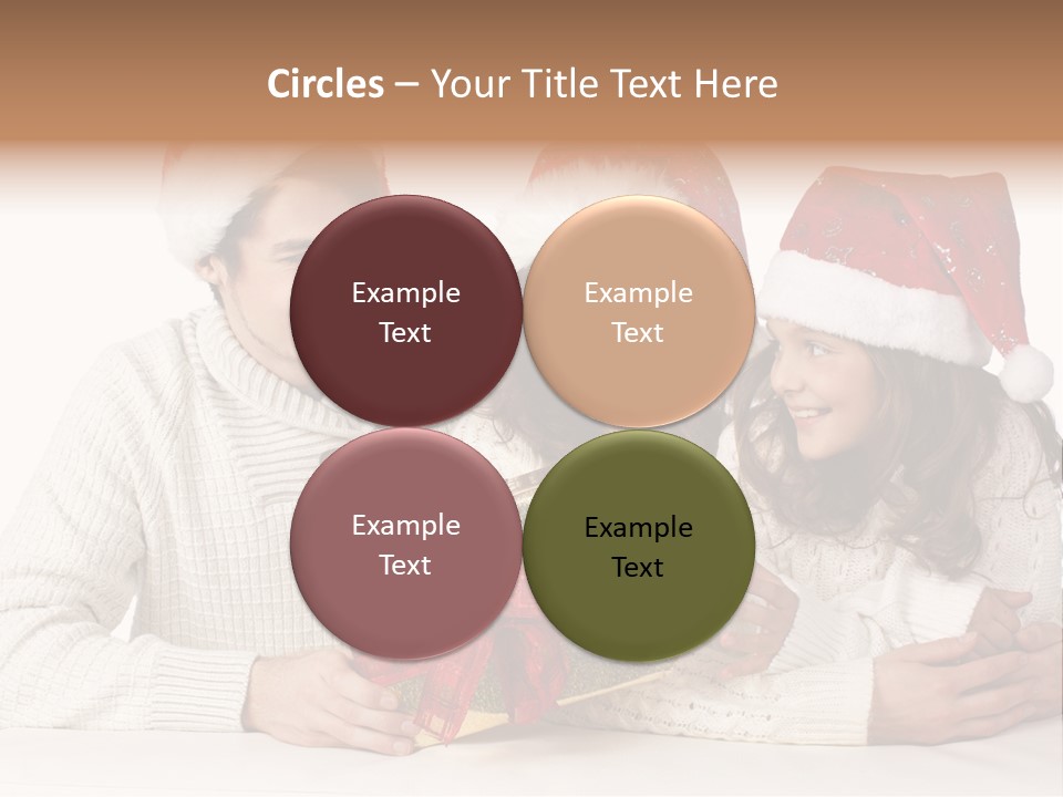 A Man And A Woman Are Holding A Present PowerPoint Template