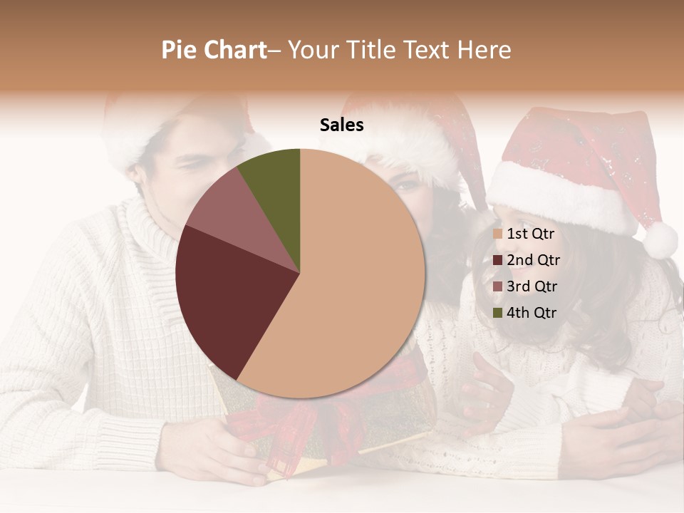 A Man And A Woman Are Holding A Present PowerPoint Template