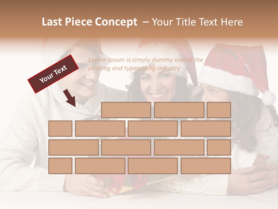 A Man And A Woman Are Holding A Present PowerPoint Template