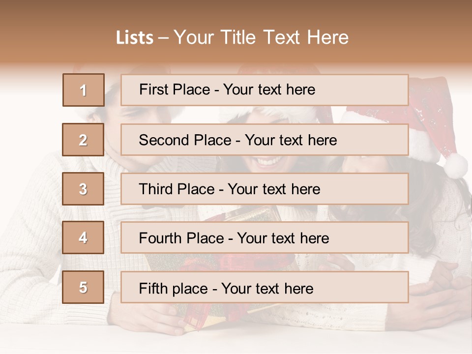 A Man And A Woman Are Holding A Present PowerPoint Template