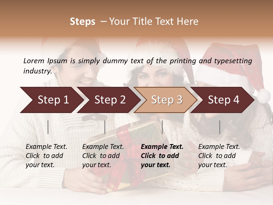 A Man And A Woman Are Holding A Present PowerPoint Template