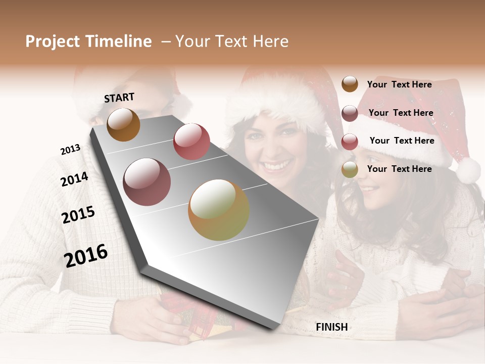 A Man And A Woman Are Holding A Present PowerPoint Template