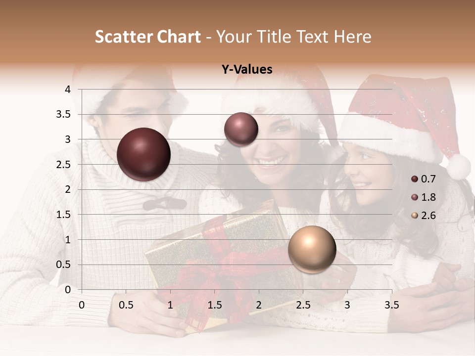 A Man And A Woman Are Holding A Present PowerPoint Template