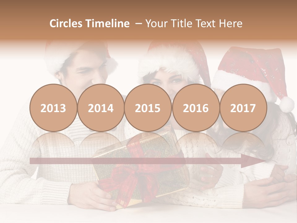 A Man And A Woman Are Holding A Present PowerPoint Template