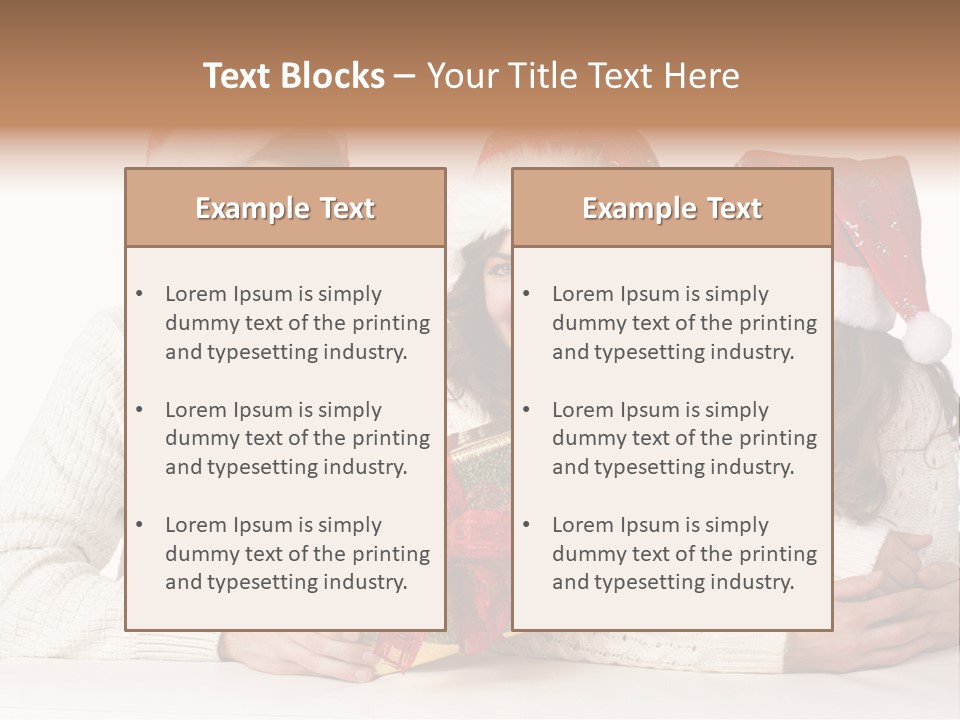 A Man And A Woman Are Holding A Present PowerPoint Template