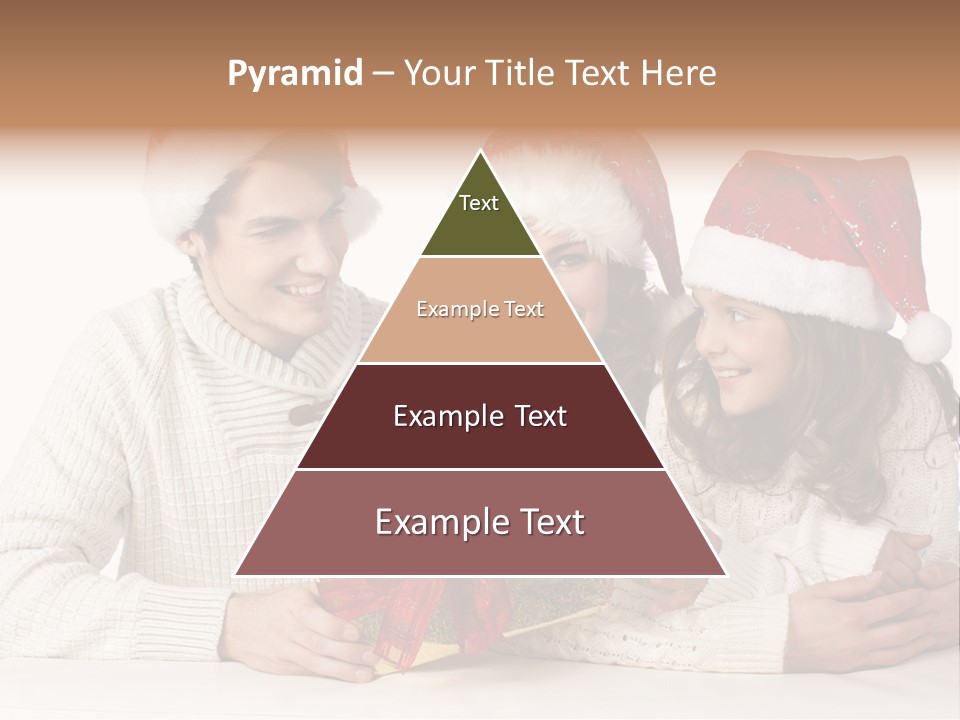 A Man And A Woman Are Holding A Present PowerPoint Template