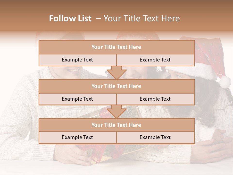 A Man And A Woman Are Holding A Present PowerPoint Template