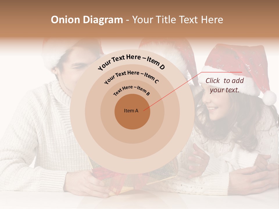 A Man And A Woman Are Holding A Present PowerPoint Template