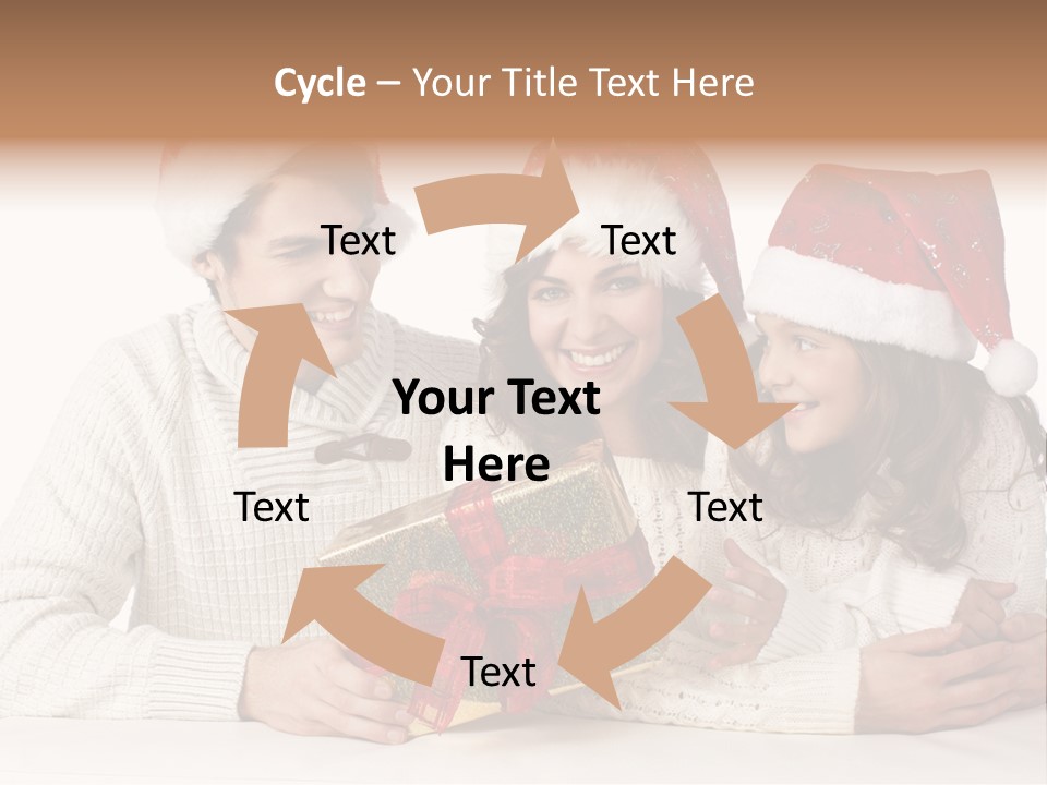 A Man And A Woman Are Holding A Present PowerPoint Template