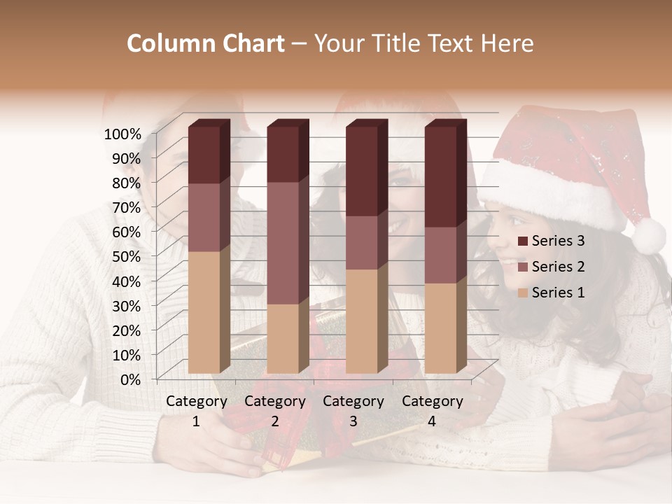 A Man And A Woman Are Holding A Present PowerPoint Template