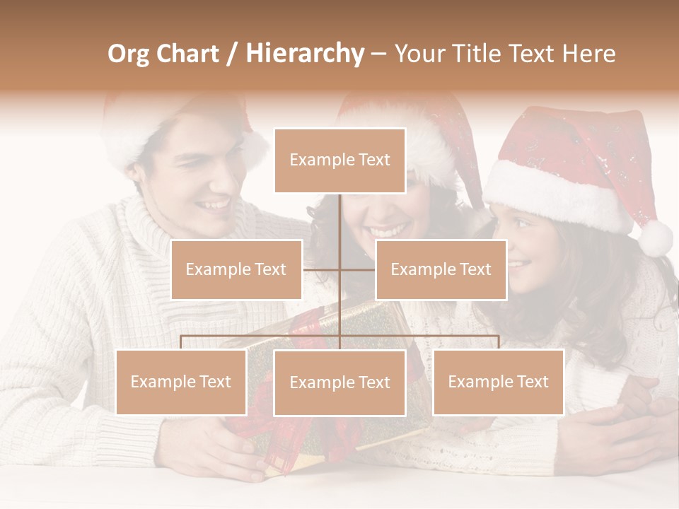 A Man And A Woman Are Holding A Present PowerPoint Template