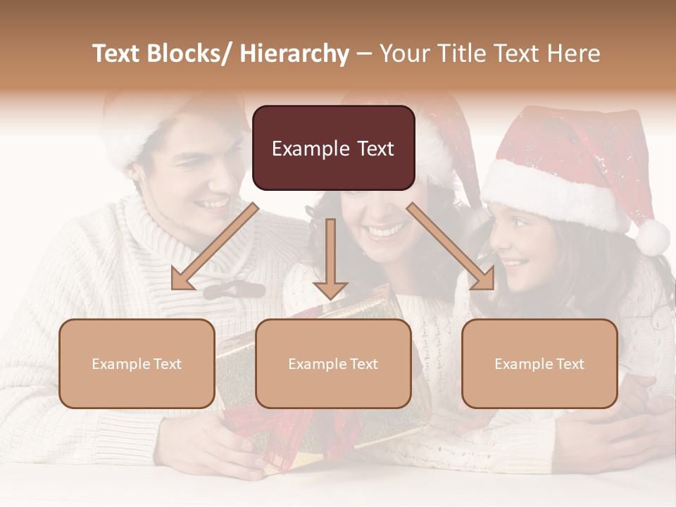 A Man And A Woman Are Holding A Present PowerPoint Template