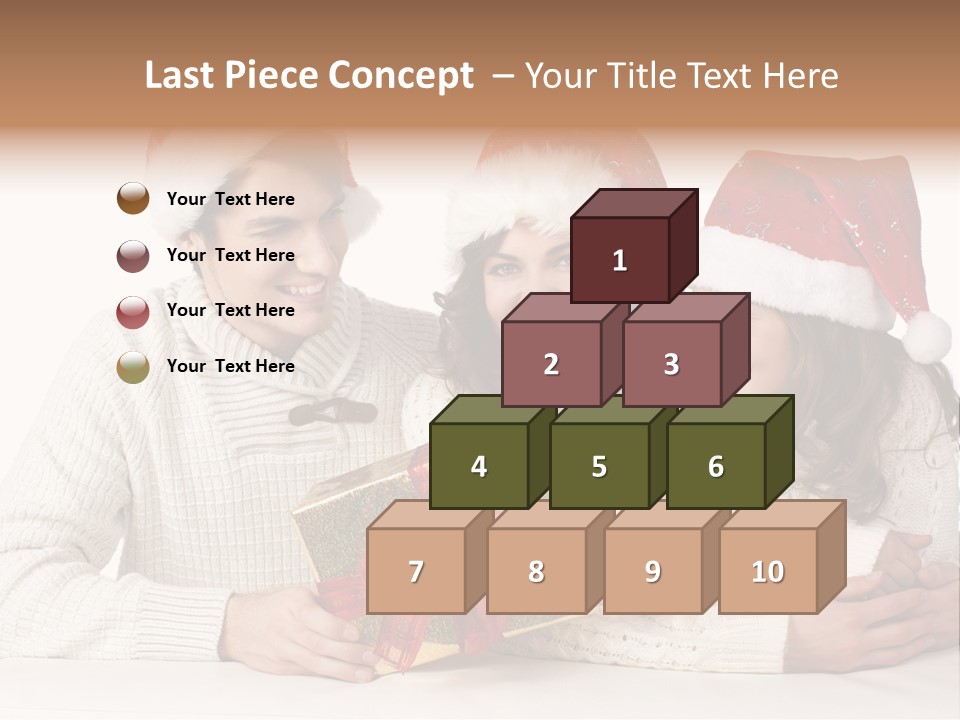 A Man And A Woman Are Holding A Present PowerPoint Template