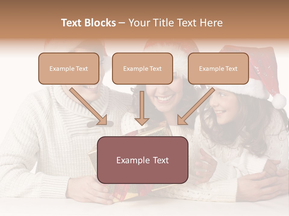 A Man And A Woman Are Holding A Present PowerPoint Template
