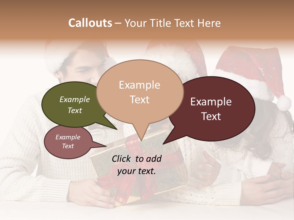 A Man And A Woman Are Holding A Present PowerPoint Template