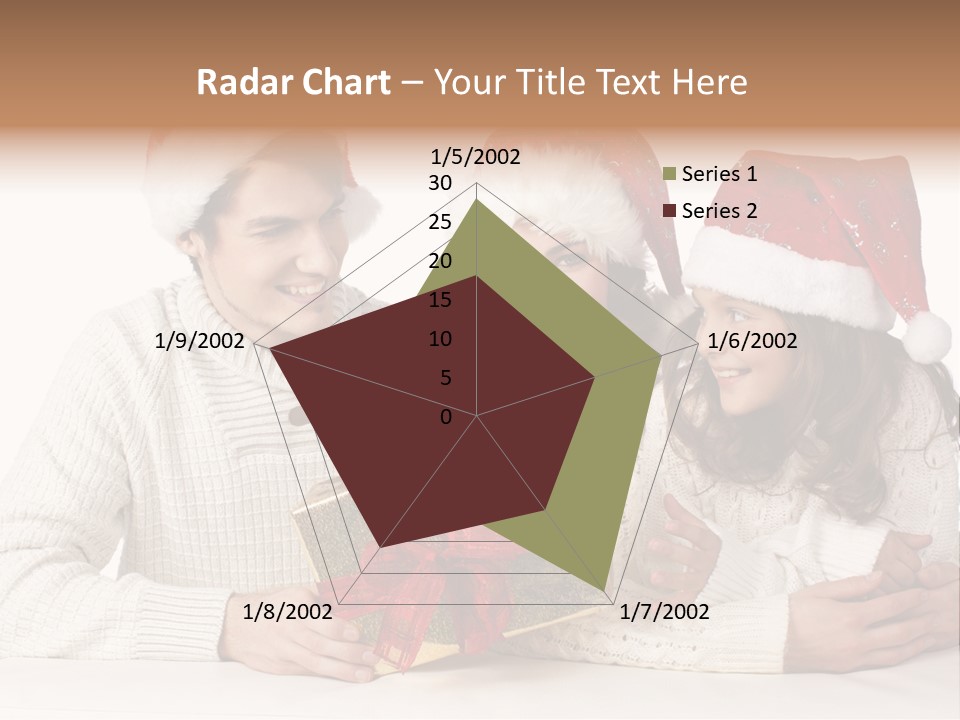 A Man And A Woman Are Holding A Present PowerPoint Template