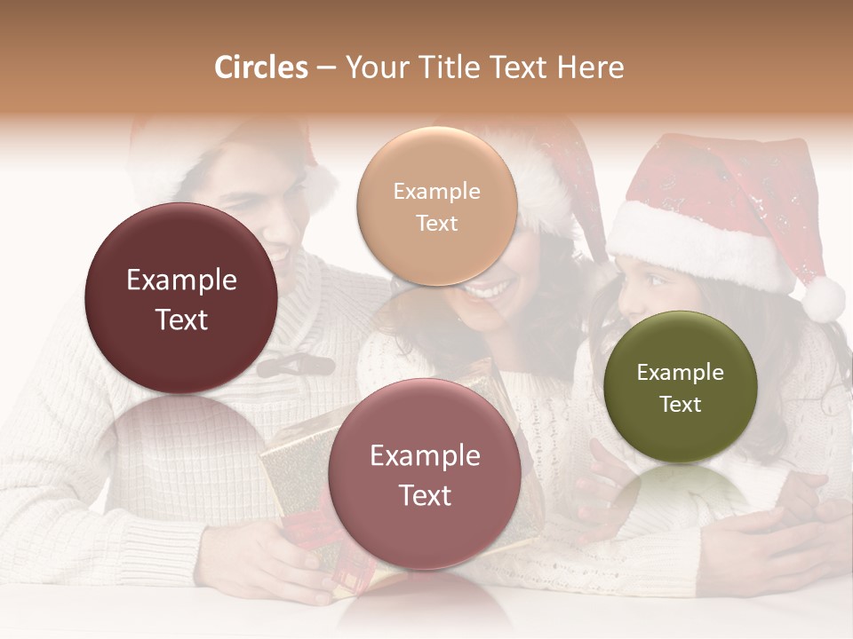 A Man And A Woman Are Holding A Present PowerPoint Template