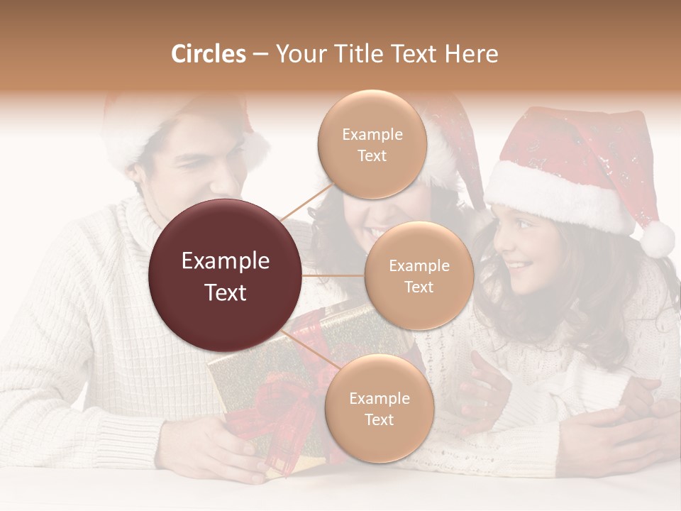 A Man And A Woman Are Holding A Present PowerPoint Template