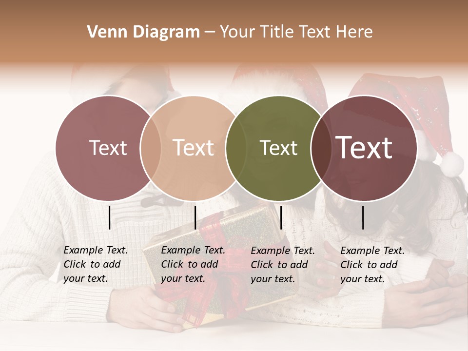 A Man And A Woman Are Holding A Present PowerPoint Template